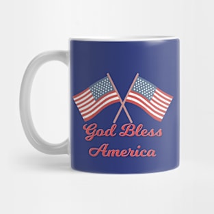 Vintage God Bless America Flags Mug